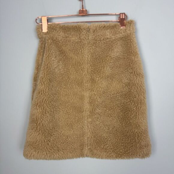 ALIETTE | Tan Faux Fur Sherpa Mini Skirt MSRP $895 Women’s Sizes 0, 2, 4, & 10 - Picture 6 of 13